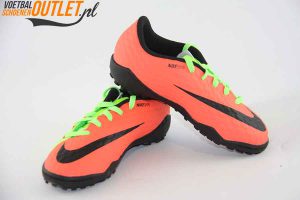 Nike Hypervenom Phelon groen zalm kids (TF) voor- en zijkant (852598-308)